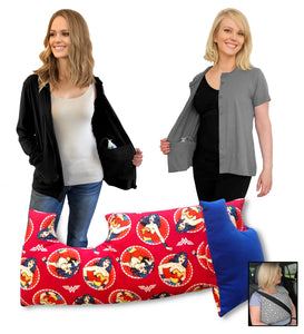 3 Pack MASTECTOMY Kit Must Have SHIRT and Chest PILLOW (pw,T1,Hb)