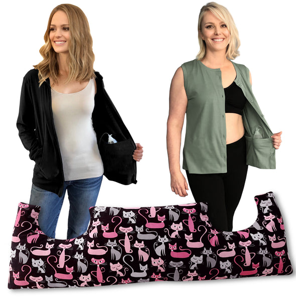 3 Pack MASTECTOMY Kit Must Have SHIRT and Chest PILLOW (K,T1,Hb) 3+ discount included!