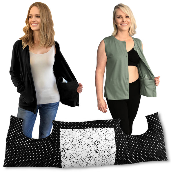 3 Pack MASTECTOMY Kit Must Have SHIRT and Chest PILLOW (Pqp,T1,Hb)