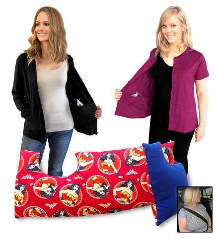 3 Pack MASTECTOMY Kit Must Have SHIRT and Chest PILLOW (pw,T1,Hb)